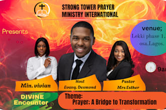 design an outstanding church, event, promotional flyer in 6 hours
