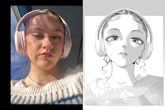 draw you a portrait illustration in manga anime style