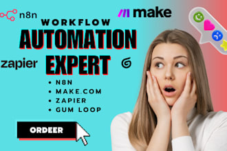 build n8n ai agent setup zapier make com ai workflow automation taskmagic expert