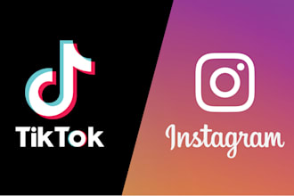 create USA tiktok and instagram account with viral marketing