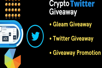 do crypto twitter giveaway, gleam, airdrop, x giveaway promotion