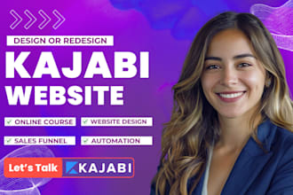 do kajabi website design, kajabi landing page or redesign kajabi online course