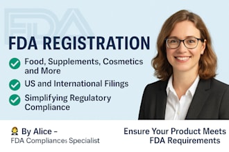 assist you with fda registration compliance for food cosmetics medical products
