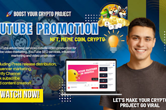 do crypto token promotion on my youtube channel,crypto promotion