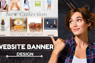 design professional website banner shopify banner and social media banner