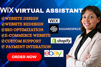 virtual assistant for wordpress, shopify, wix, squarespace and ecommerce website
