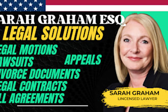 write custom contracts, agreement, legal motions, court documents, legal letters