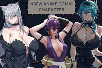 do sfw,nsfw anime comic in anime manga style, comic page, fanart, comic book art