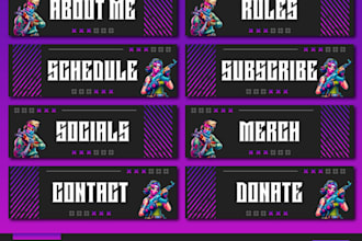 animated stream overlay, twitch overlay, twitch panels, stream packages, obs