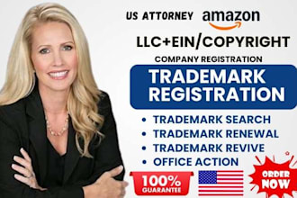 do trademark registration attorney, office action, search for amazon