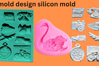 design custom silicone molds for casting,  baking ,or resin