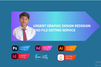 be your graphic designer for adobe photoshop, illustrator work