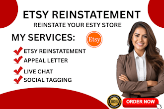 do etsy reinstatement write appeal letter reopen etsy live chat