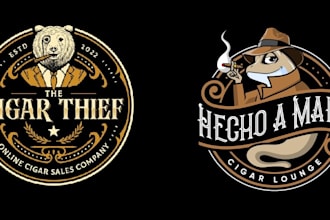 do mascot cigar brand logo design with source file