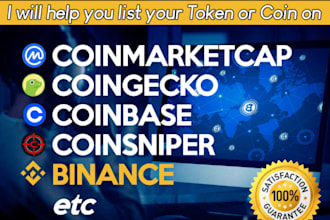 get your token or coin listed on top exchanges platforms