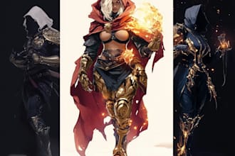 create fantasy, dnd, horror digital art with your character