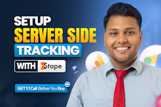 setup server side tracking with stape io for  ga4 google ads facebook pixel capi