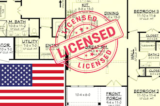 create city permit drawings and 2d floor plans for deck, garage, patio, or shed