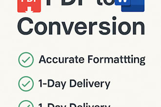 convert PDF to word or word to PDF with clean formatting