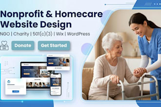 nonprofit charity ngo 501c3 website non profit homecare website on wix wordpress