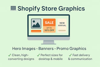 design shopify store banners, hero images, and promo graphics