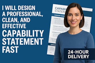 design a professional, clean, and effective capability statement fast