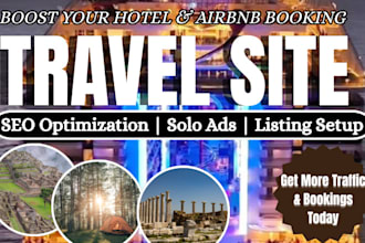 do travel site SEO hotel booking listing, solo ads airbnb listing