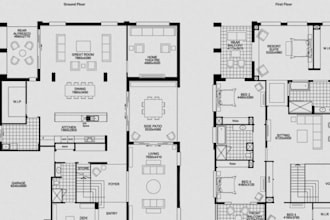 design architectural floor plans, permits and blueprint drawings into autocad