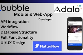build mvp adalo saas app, bubble io, passion ai, bubble developer thunkable xano