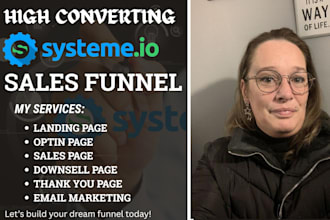 build systeme io sales funnel, systeme io landing page, systeme io website