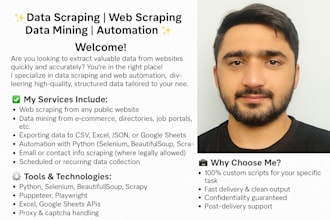 do python web scraping, data scraping, and data mining
