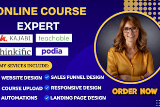 kajabi website design kajabi sales funnel thinkific teachable podia website