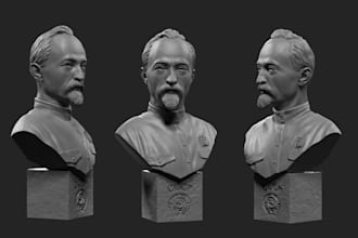do 3d bust model face model 3d head bust model 3d statue zbrush 3d printing