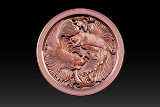 do high quality 3d bas relief model 3d medallion 3d coin model for 3d printing