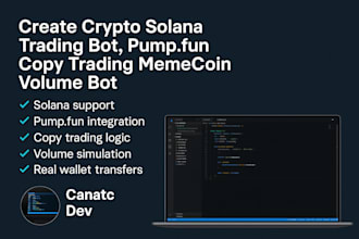 create crypto solona trading bot, pump fun copy trading memecoin volume bot