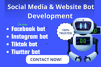 develop social media automation bot and website bot
