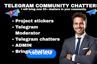 manage telegram social media community, virtual assistant, admin for 20 chatters