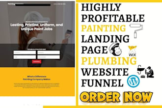 generate handyman painting leads junk removal landing page plumbing hvac website