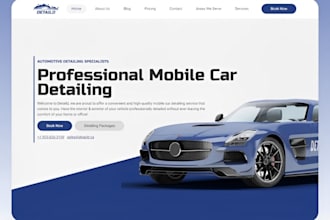 build car detailing website, car wash, auto detailing, car dealership website