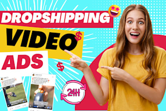 create dropshipping video ads for tik tok video ads and facebook ads