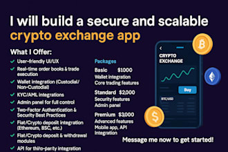 build a secure crypto exchange app like binance or coinbase