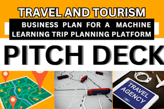 design investor pitch deck for machine learning trip planning platform