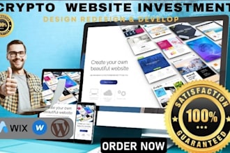 create crypto investment website with high converting dashboard