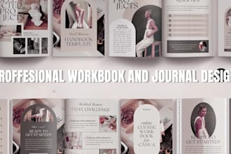 create printable workbooks and self love journals for mental health and coaching