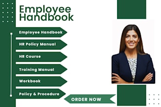 create a professional employee handbook with HR policies and KPI for US business