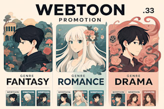 do organic and viral webtoon promotion, wattpad, manga, tapas to target audience
