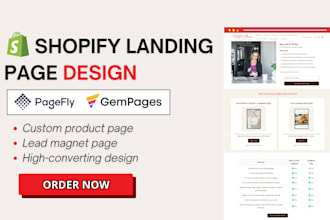 design pagefly landing page shopify one product   store redesign