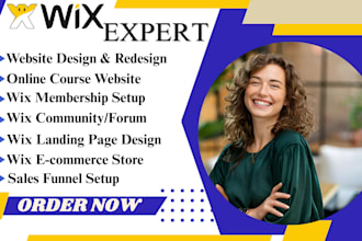 design wix online course website, design membership website, setup sales funnel