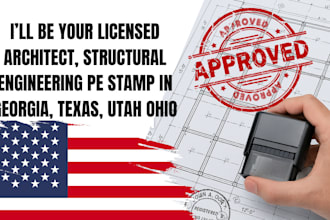 licensed architect, structural engineering pe stamp in georgia, texas, utah ohio