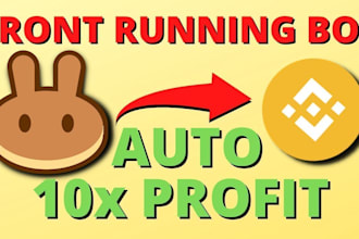 build arbitrage bot, smart contract, dex trading, front running bot, volume bo
